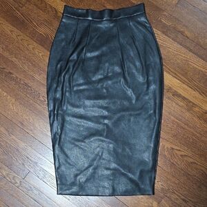 VIXEN by Micheline Pitt Bad Girl Vegan Leather Pencil Skirt sz S BNWT